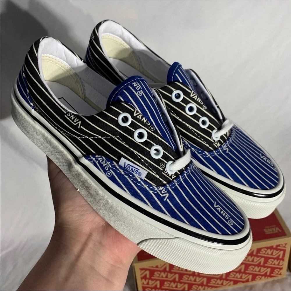 Vans Era 95 DX Anaheim Factory OG Stripes Black White Blue New‎ Womans Shoes